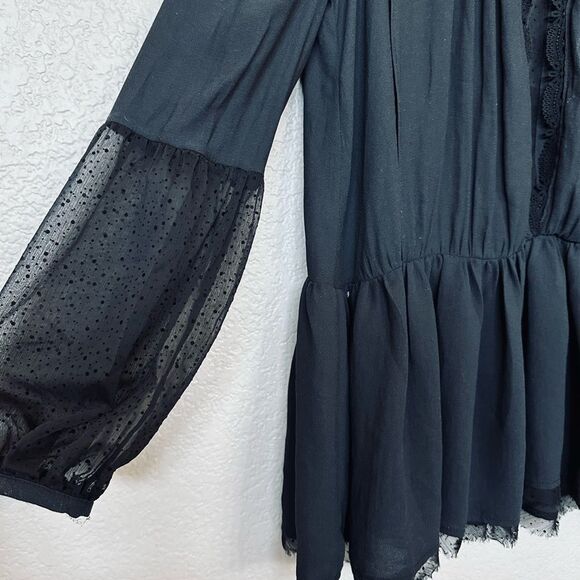 Free People Layered Flowy Tunic Blouse Top XS - Picture 2 of 7